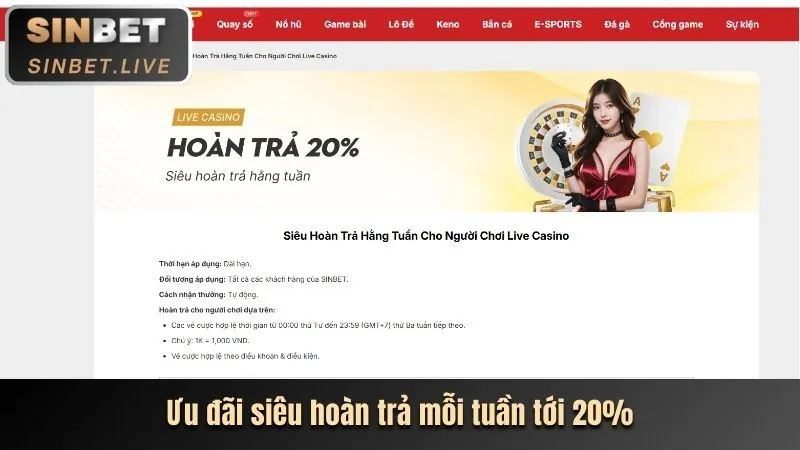Hoàn trả không giới hạn Bet8go